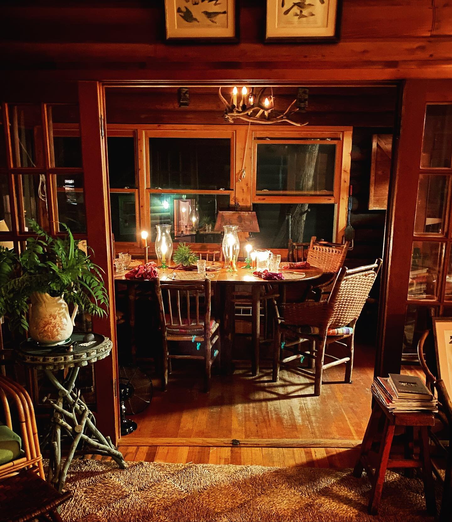 Dinner in the country. Rain arriving.